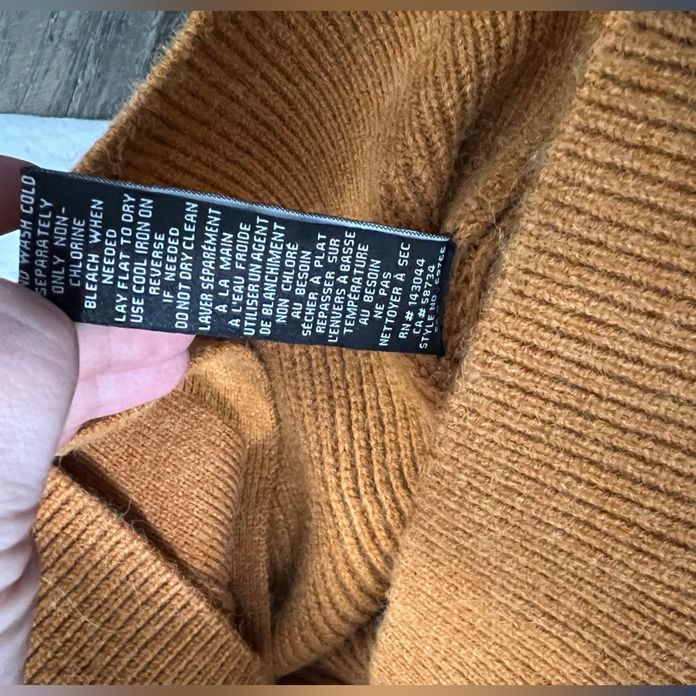 7 For All Mankind Mustard Button-Front Ribbed Cardigan - Picture 10 of 11